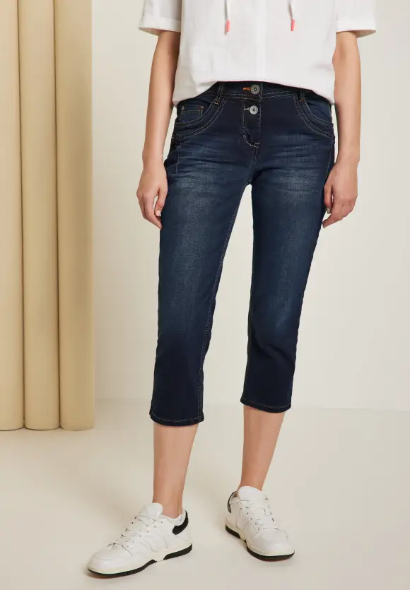 CECIL Loose Fit Jeans in 3/4-Länge