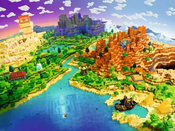 Puzzle 1500 Teile - World of Minecraft