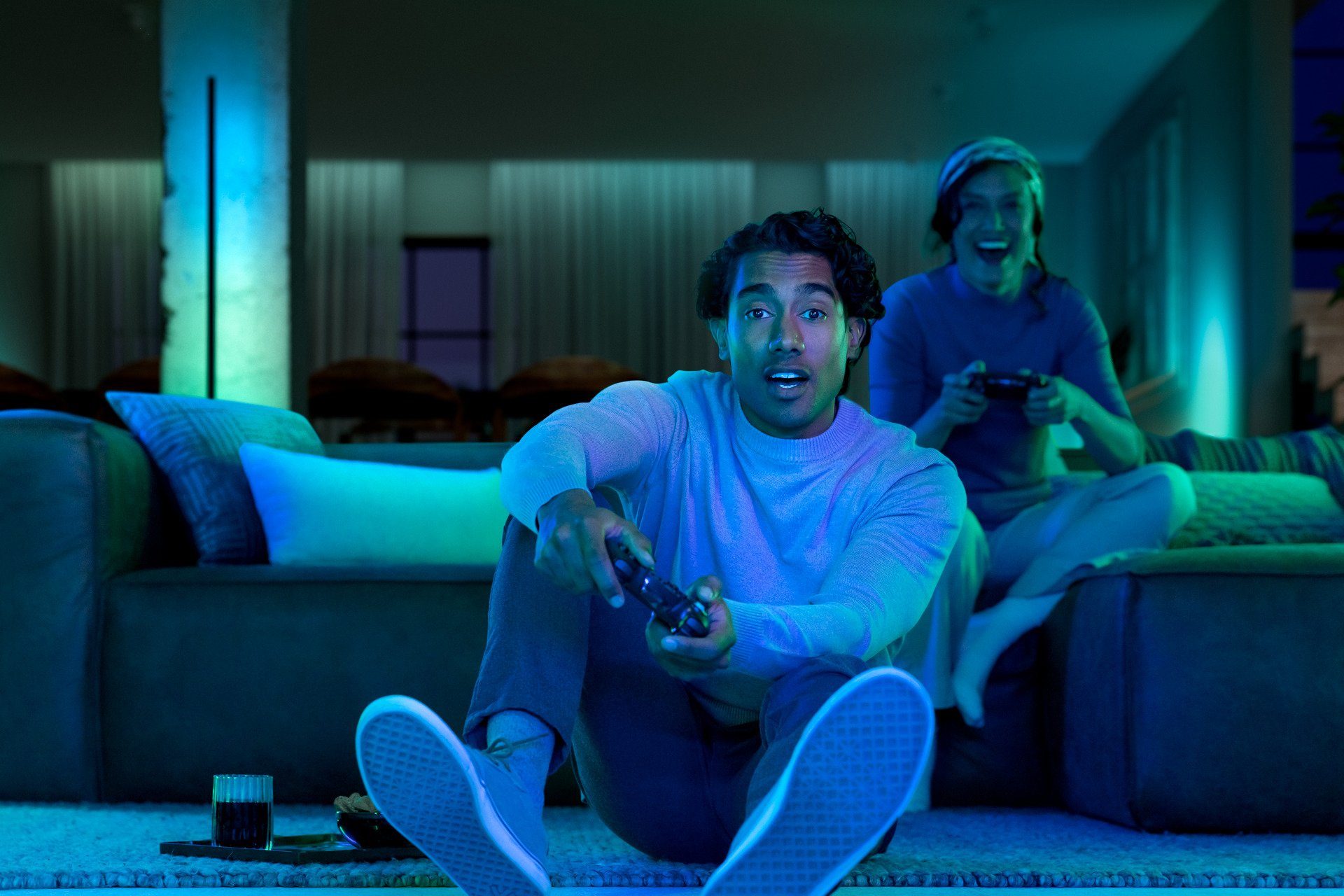 Philips Hue LED Stehlampe Gradient Signe, Bluetooth, LED fest integriert, Farbwechsler, Doppelpack