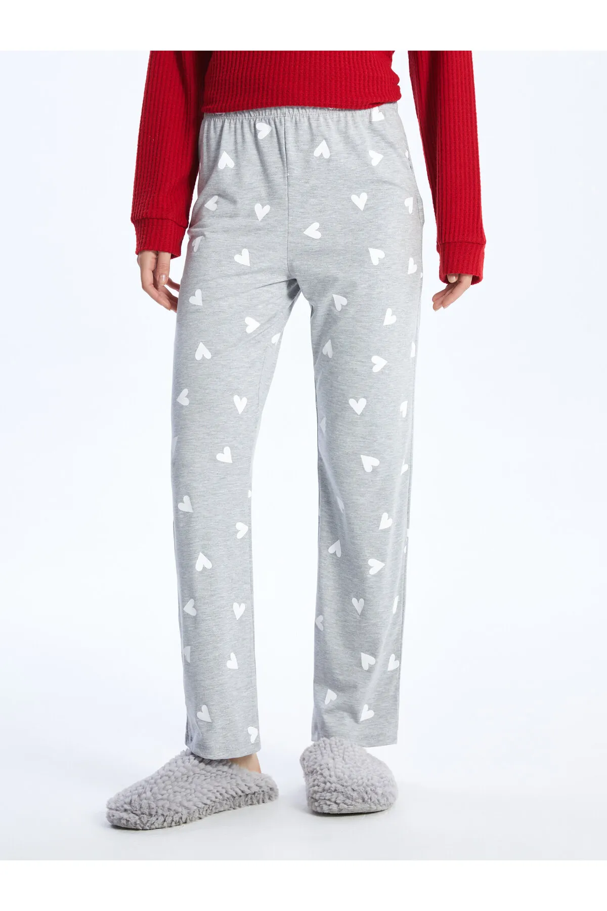 LC Waikiki  Gemusterte Damen-Pyjamahose mit elastischem Bund
