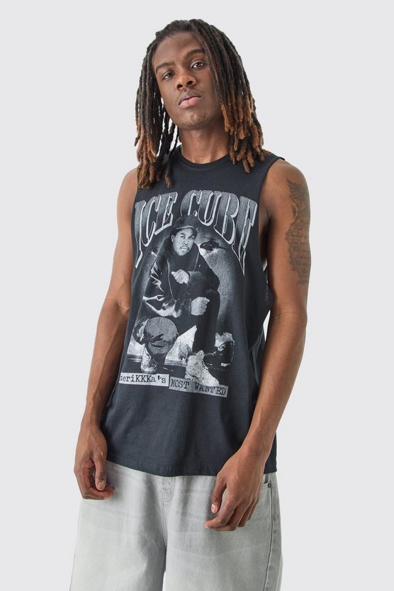 Oversize Tanktop mit lizenziertem Ice Cube Print
