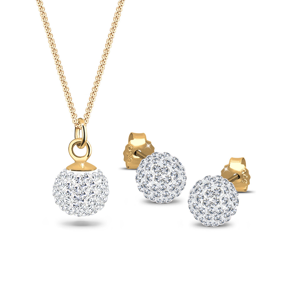 Elli Elli Ensemble de Bijoux Kristalle 925 Sterling Silber Bijoux