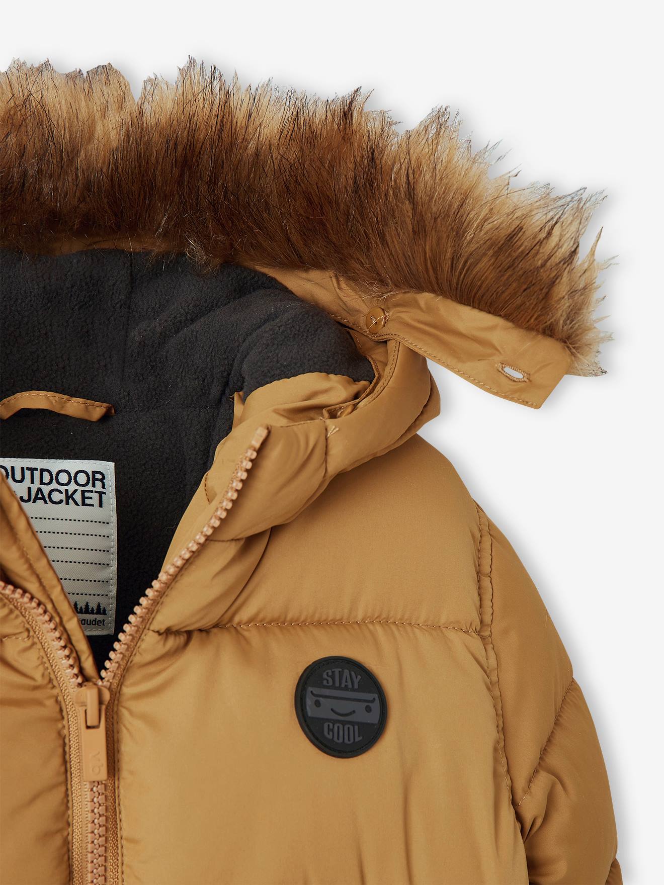 Vertbaudet Jungen Jacke & Handschuhe mit Recyclingmaterial - braun