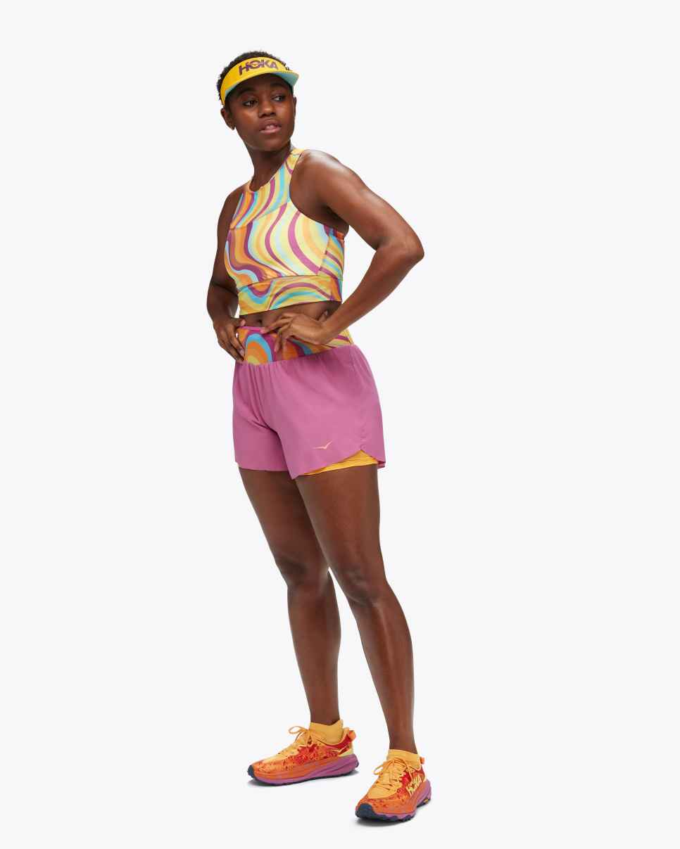 Race Day Pocket Bra Print Trail Topo