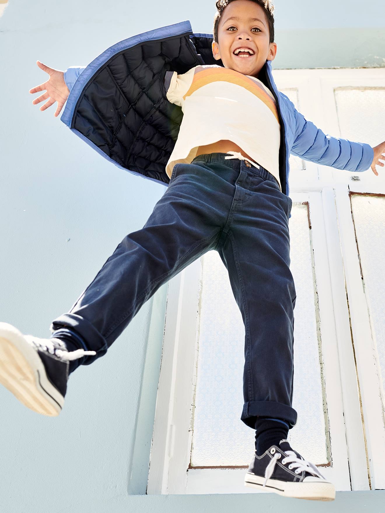 Pantalon chino facile à enfiler garçon beige