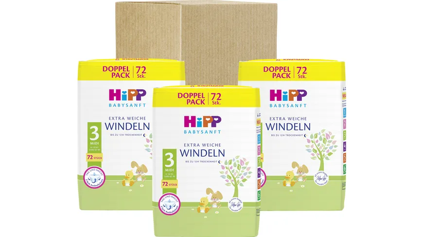 HiPP Babysanft Windeln Midi 3 Vorratsbox