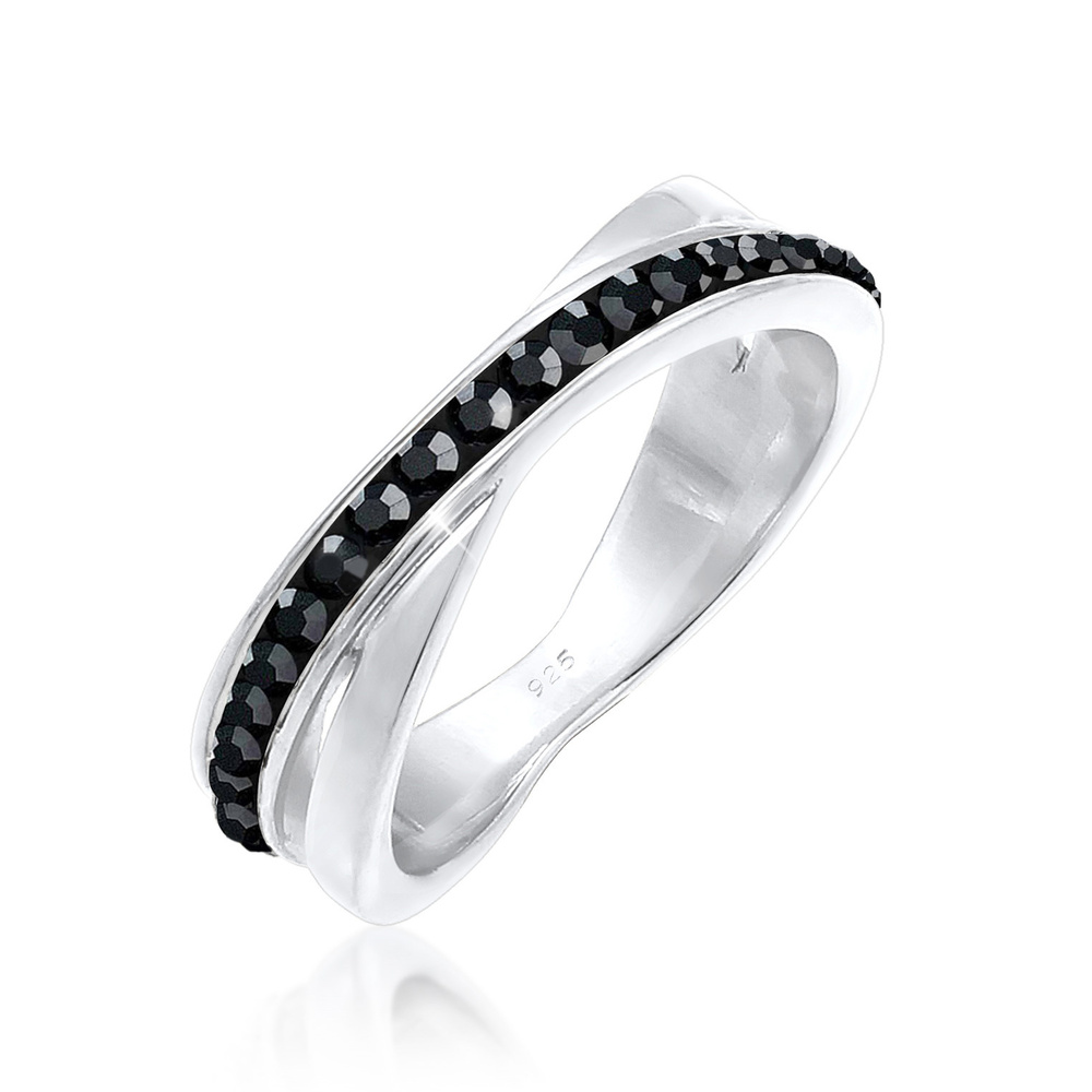 Elli Elli Bague Femme d'Emballage Élégant avec Cristaux en Argent Sterling 925 Bague