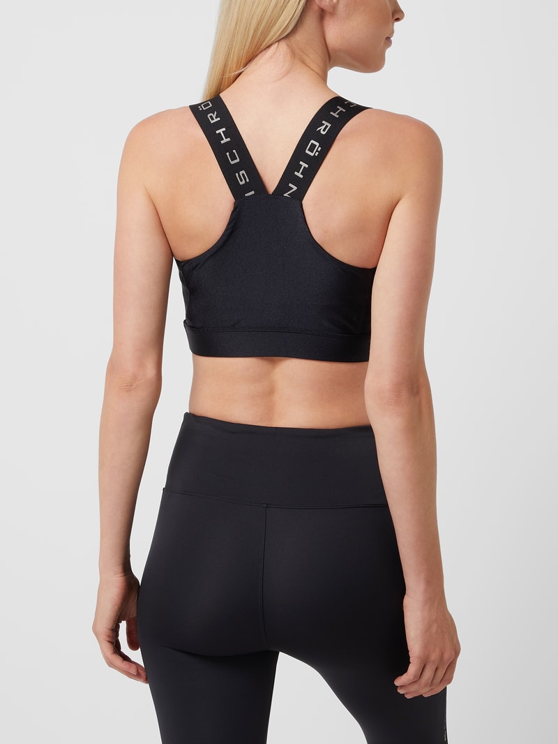 Bustier mit Logo in schwarz