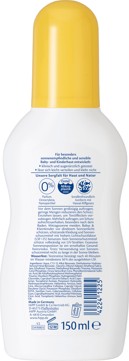Sonnenspray Kids ultra sensitiv, LSF 50+, 150 ml