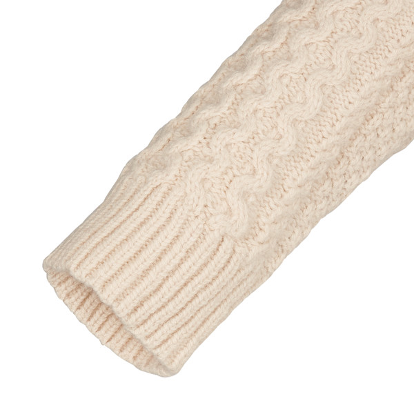 RECYCLED WOOL CABLE KNIT CREWNECK SWEATER Unisex - Wollpullover