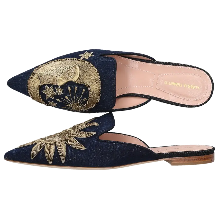 Alberta Ferretti - Pantoletten MIA SUN MOON Denim - blau