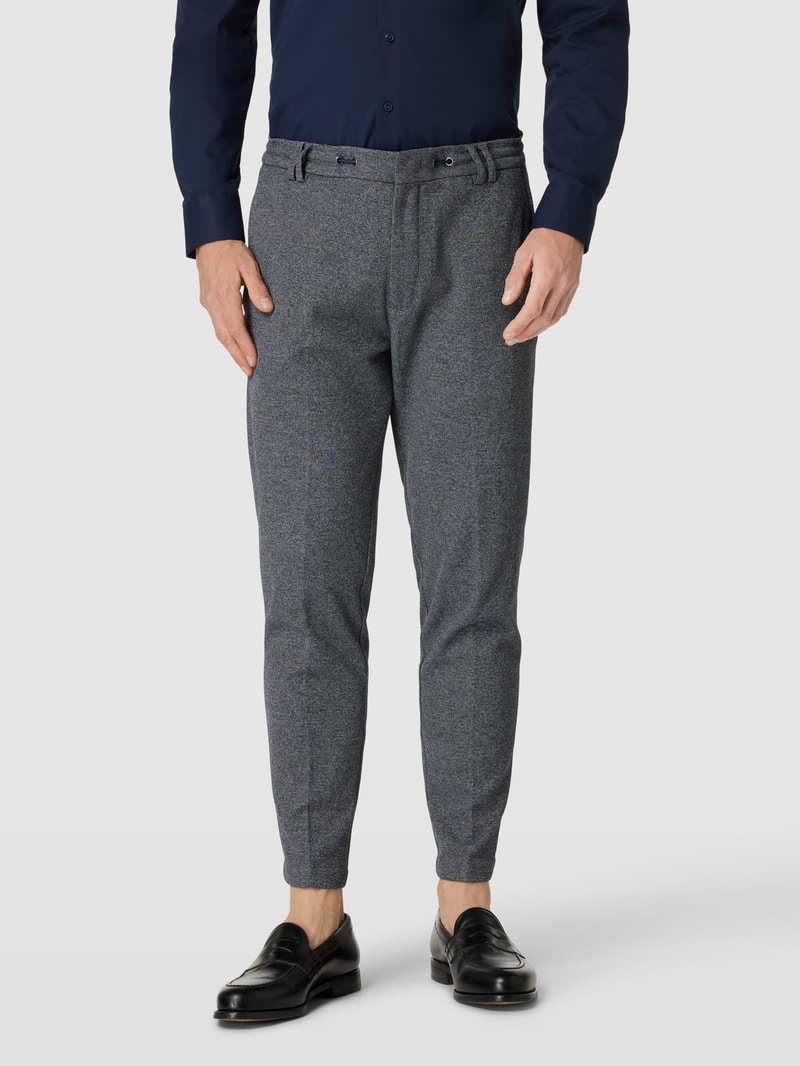Stoffhose in melierter Optik Modell 'Juno' in marineblau