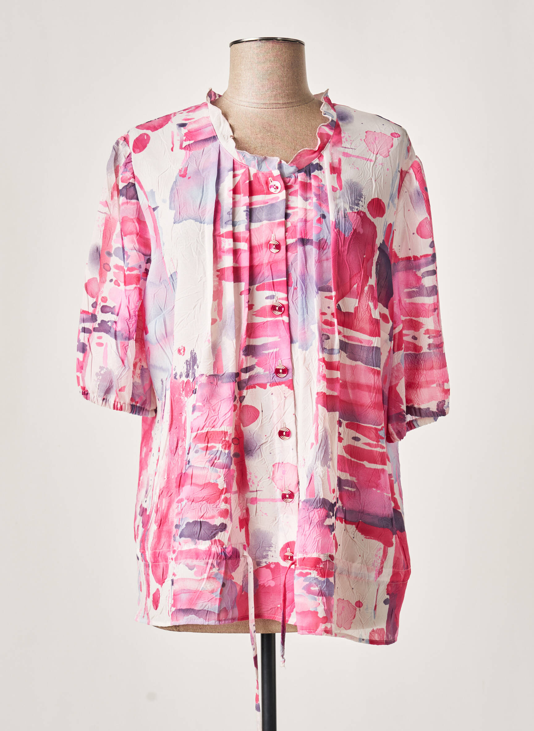 Guy Dubouis Tuniquemanchelongue Femme couleur rose