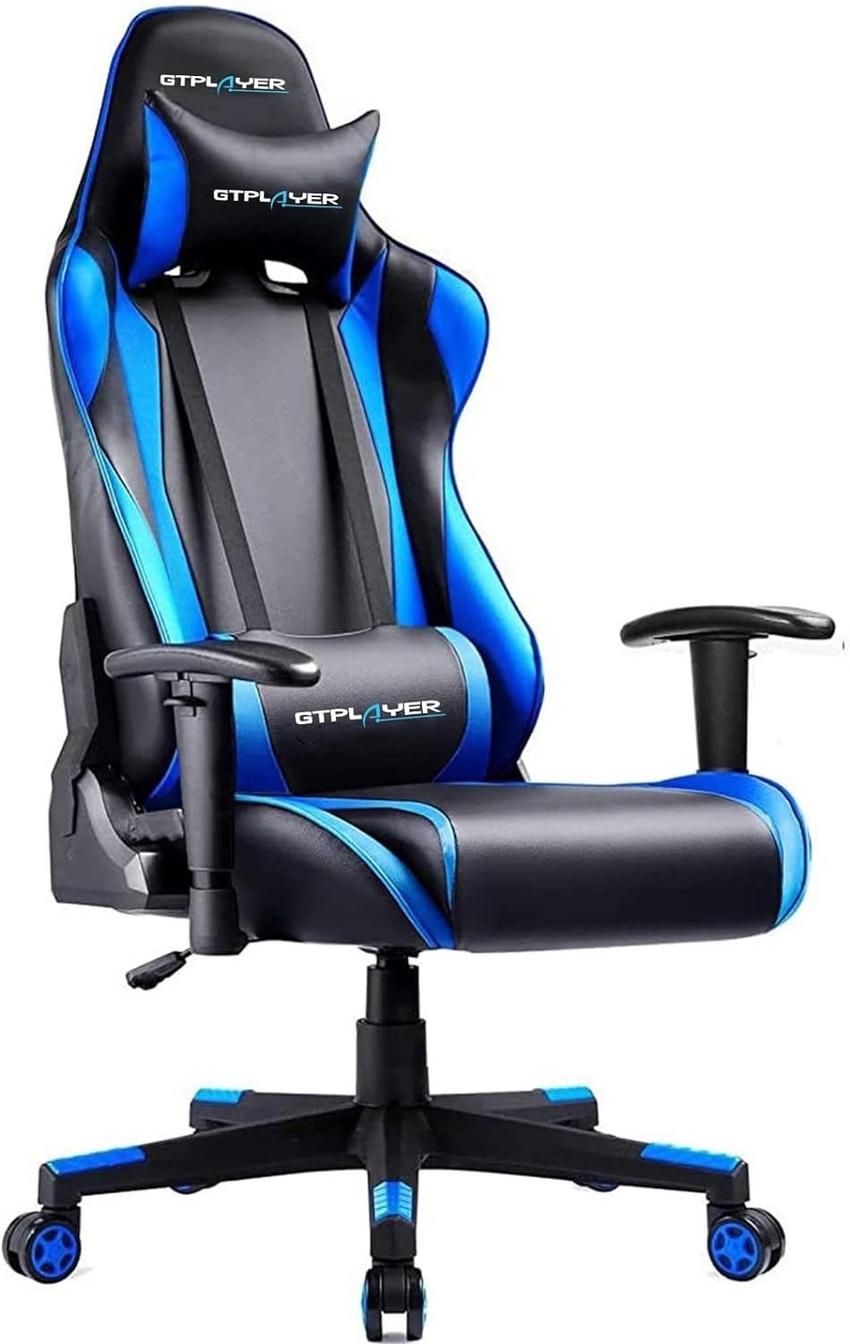 GTPLAYER Gaming-Stuhl Gaming Stuhl Bürostuhl Ergonomisch, Lendenkissen verstellbar (Zockerstuhl, Zocker, Sessel Gaming, 150kg Belastbar, 1 St), Pc Sessel, Computerstuhl, Computer Stuhl, Zockersessel
