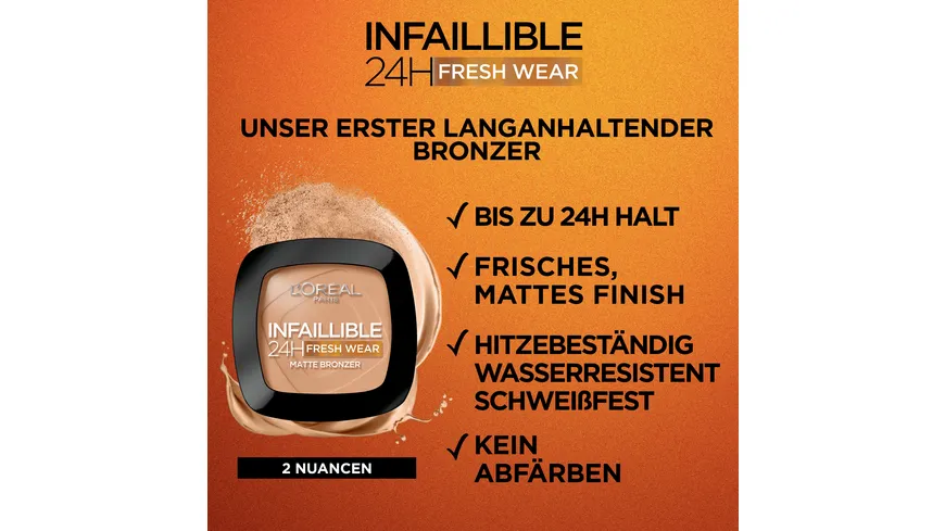 L'ORÉAL PARIS INFAILLABLE Puder BRONZER 9 g 350 - medium