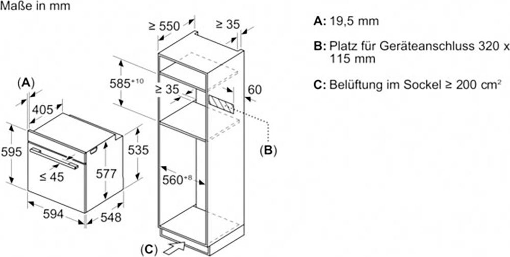 SIEMENS Backofen mit Mikrowelle iQ700 HM736GAB1, mit 1-fach-Teleskopauszug, ecoClean