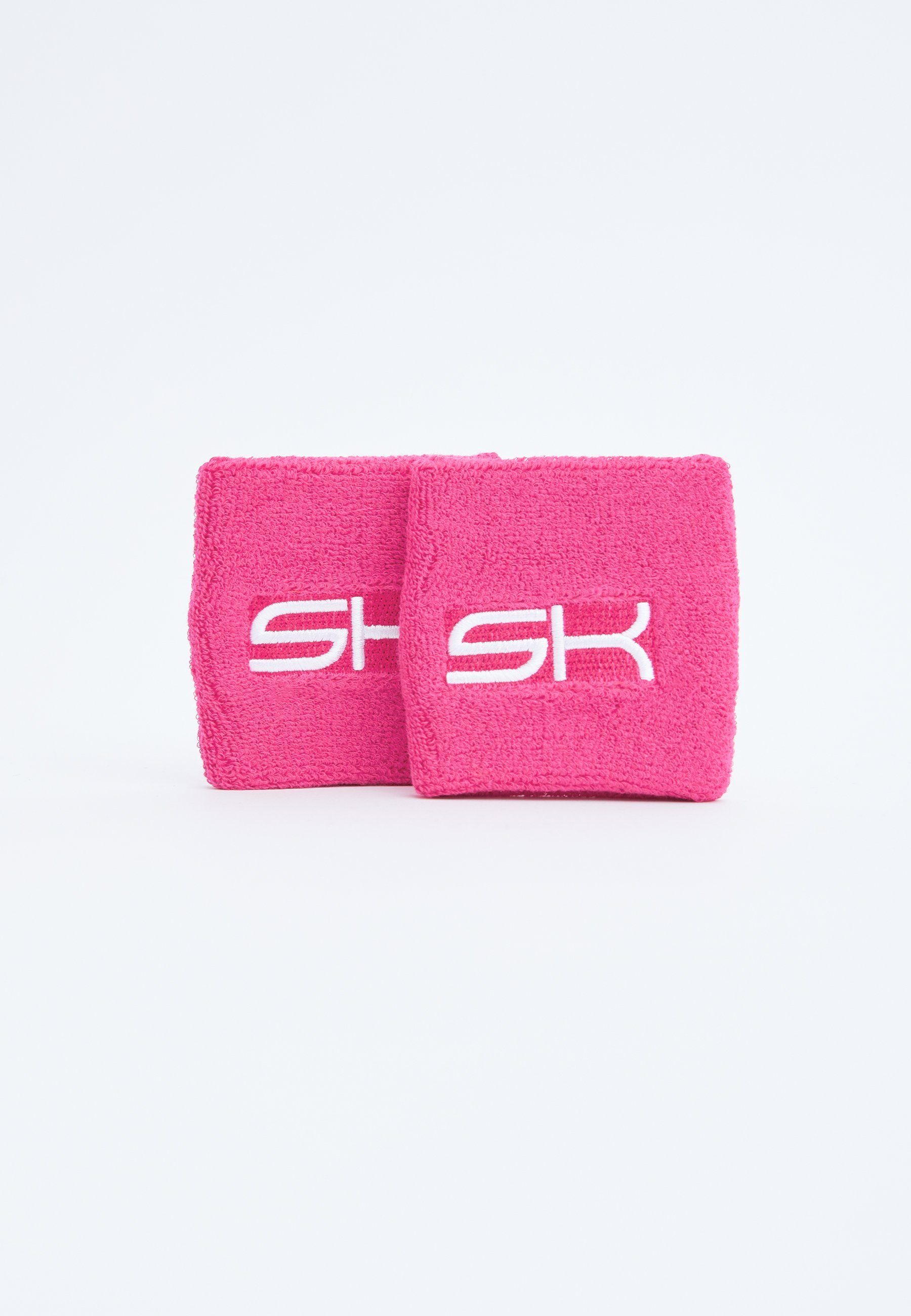 SPORTKIND Schweißband Tennis Schweißbänder klein 2er Set unisex Kinder & Erwachsene, hibiscus pink