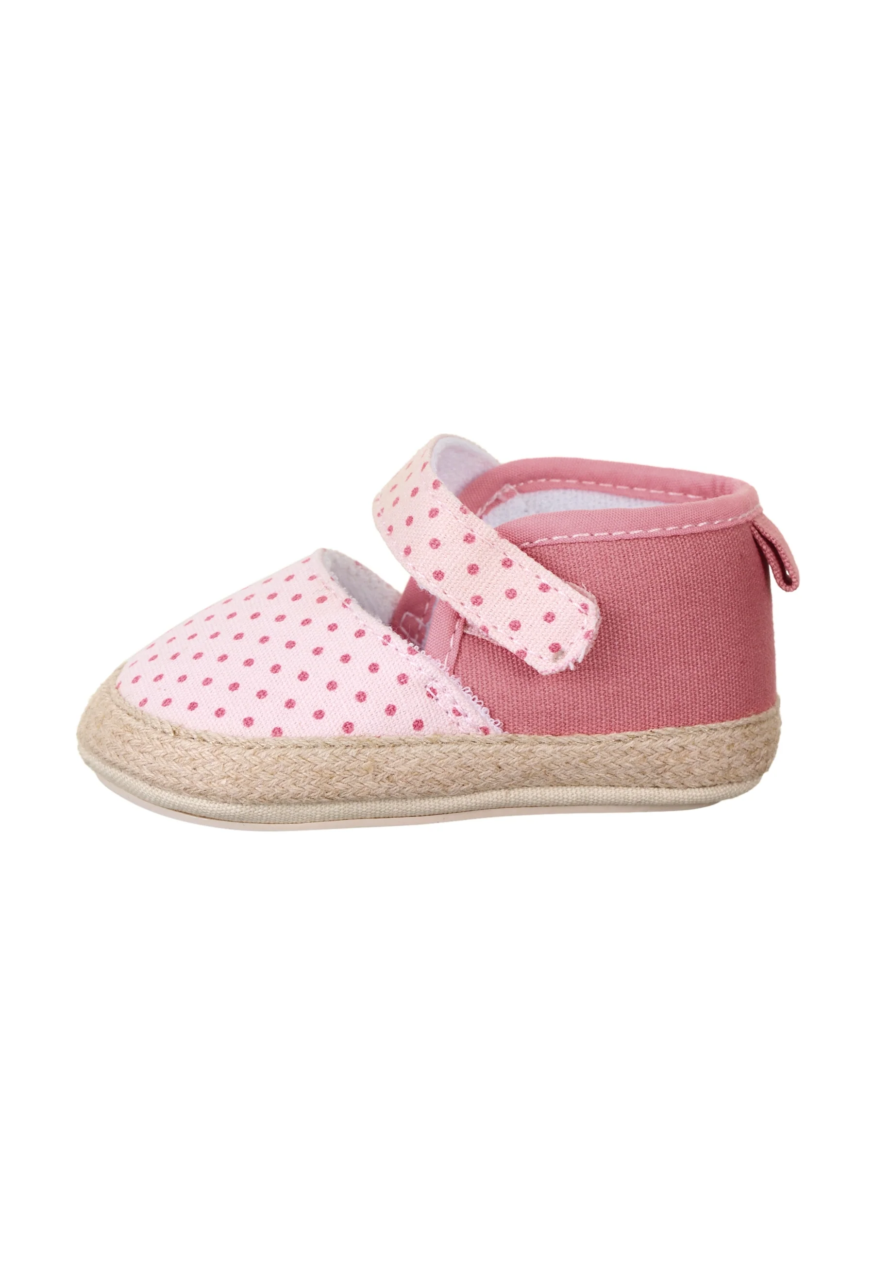 Baby Ballerina aus Canvas und Baumwollstoff Punkte