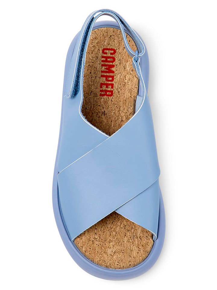 Camper Leder-Sandalen in Hellblau günstig kaufen