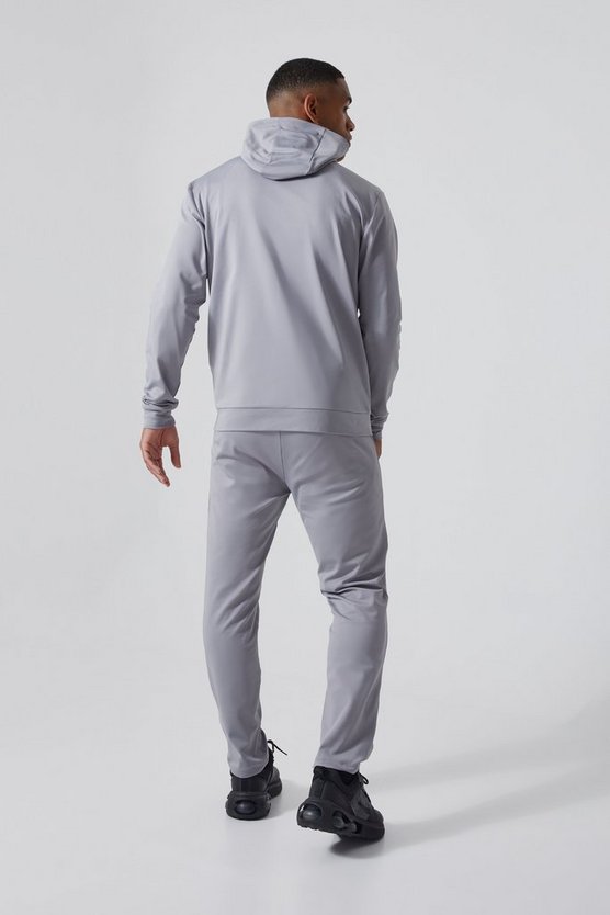 Active Hoodie mit Trichterkragen und Reißverschluss