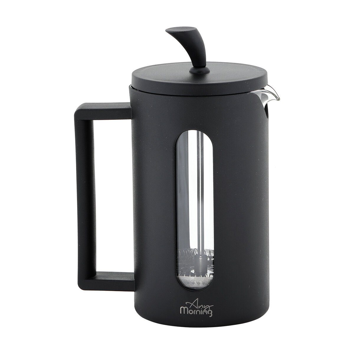 ANY MORNING French Press Kanne Any Morning FF002 French Press Kaffeemaschine Schwarz 600 ML