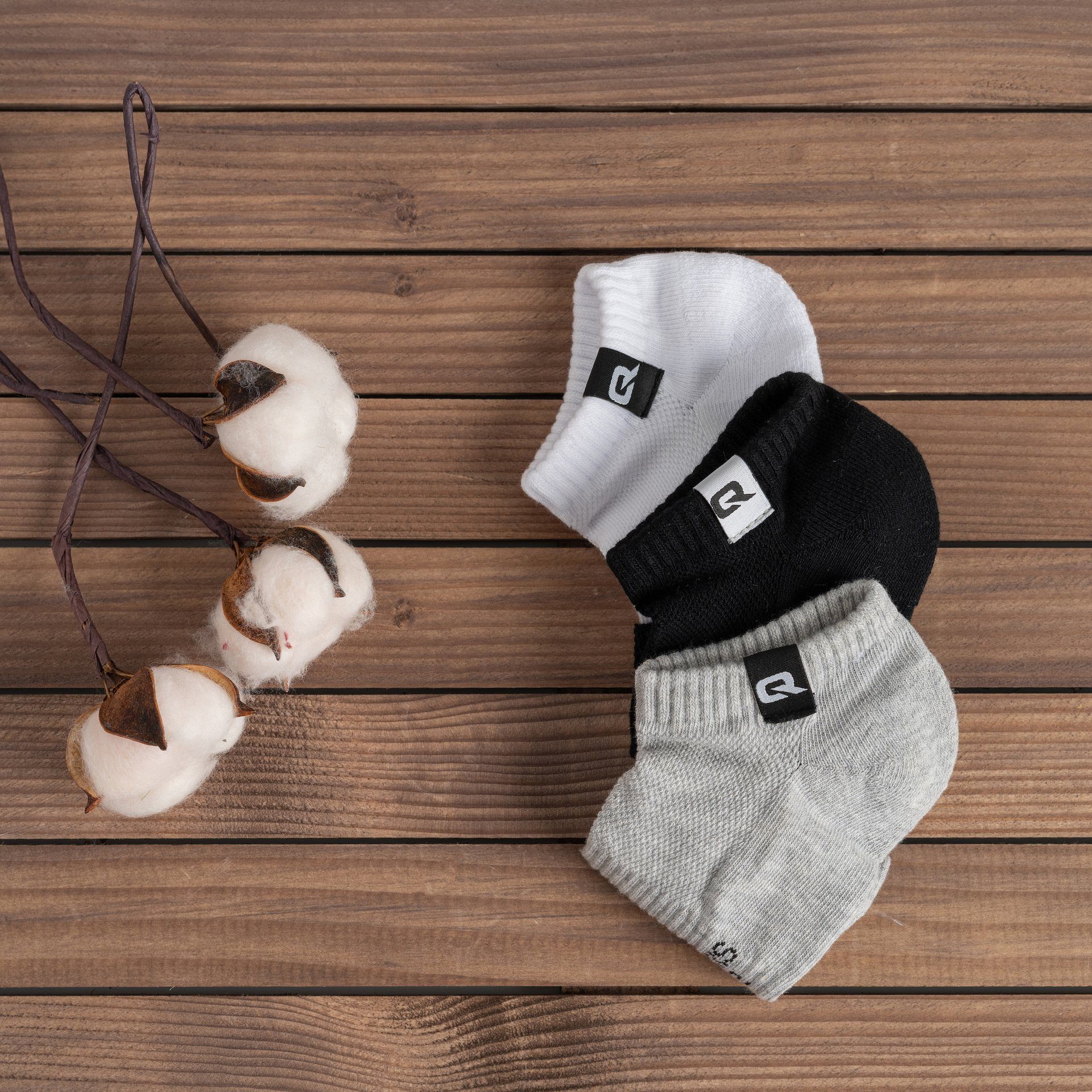 QSOCKS Sneakersocken Hochwertige Baumwolle gepolsterte Sohle und Zehen für Damen & Herren (Packung, 6 Paar) Qualität Socken