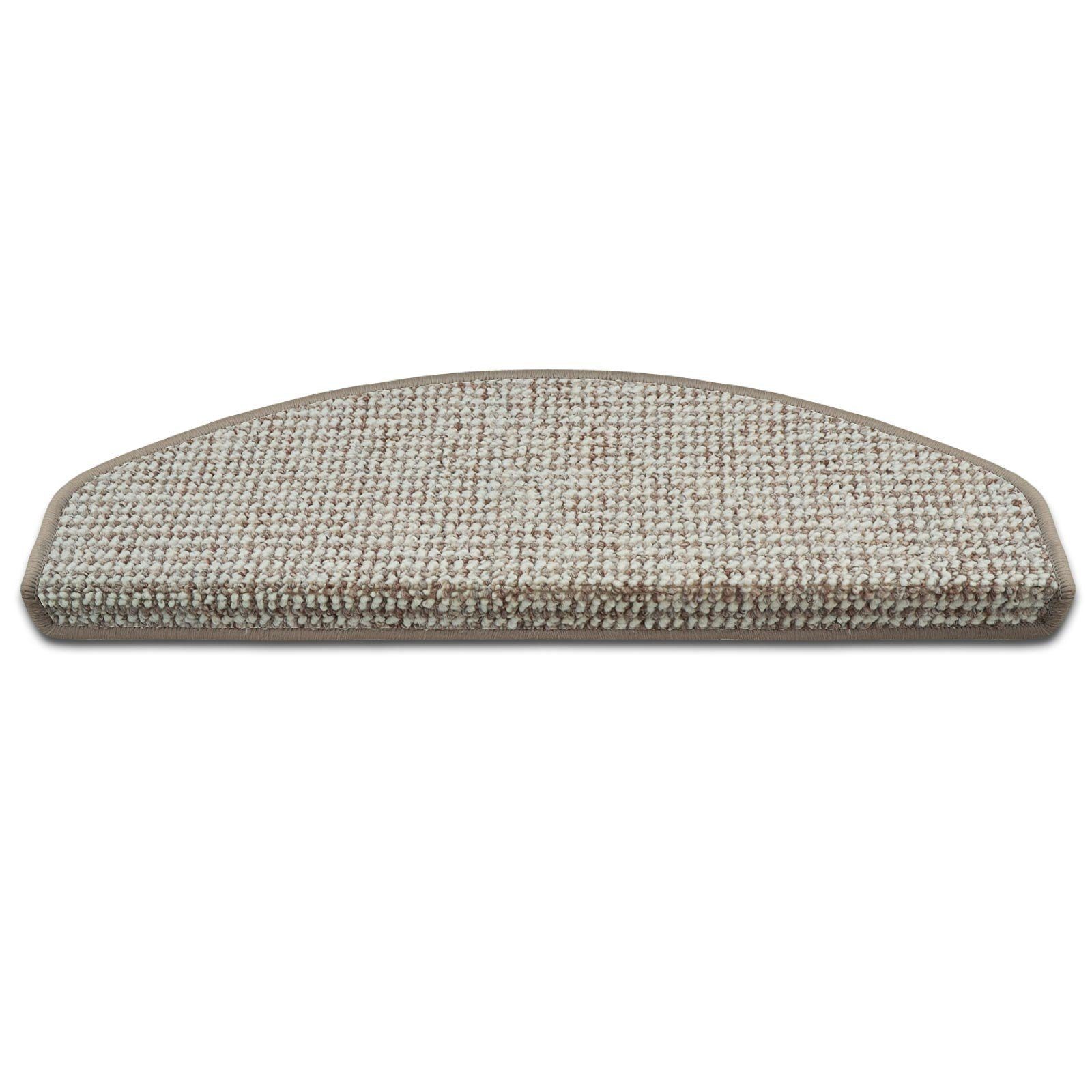 Stufenmatte Carlton, Erhältlich in vielen Farben & Größen, Treppenschutz, Floordirekt, Halbrund, Höhe: 7,5 mm