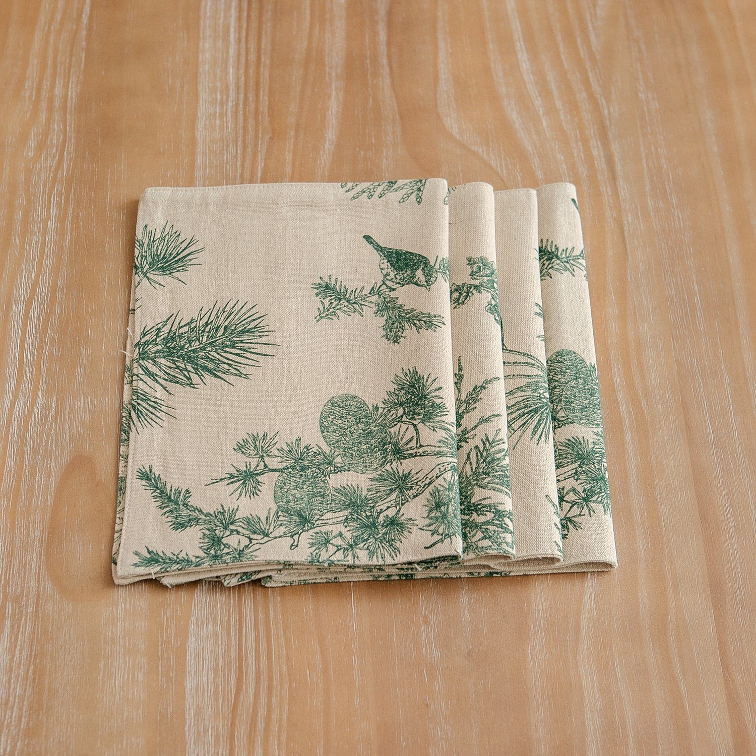 FELIXLEO Tischsitz Tischsets mit Nadelzweig botanisch Urlaub Dekoration 4 Stück 32*45cm, (4-tlg)