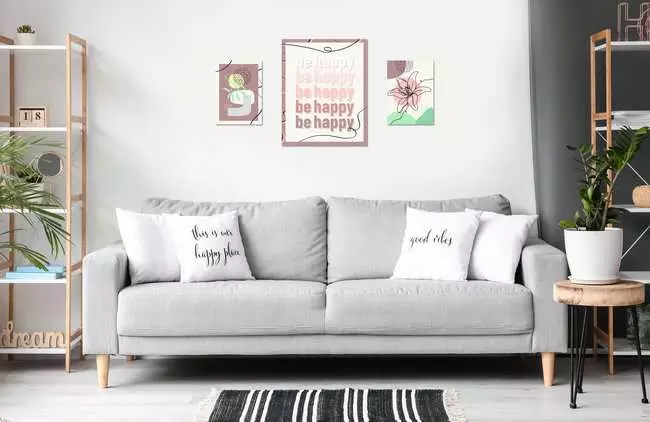 CreArt Galerie Wand Set - Abstrakte Formen - Malen nach Zahlen für Erwachsene