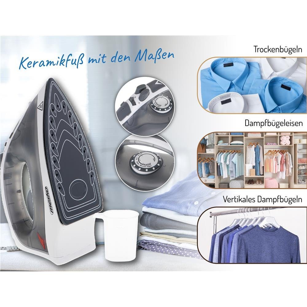 Mesko Dampfbügeleisen MS 5037 mit Keramiksohle 2800 Watt