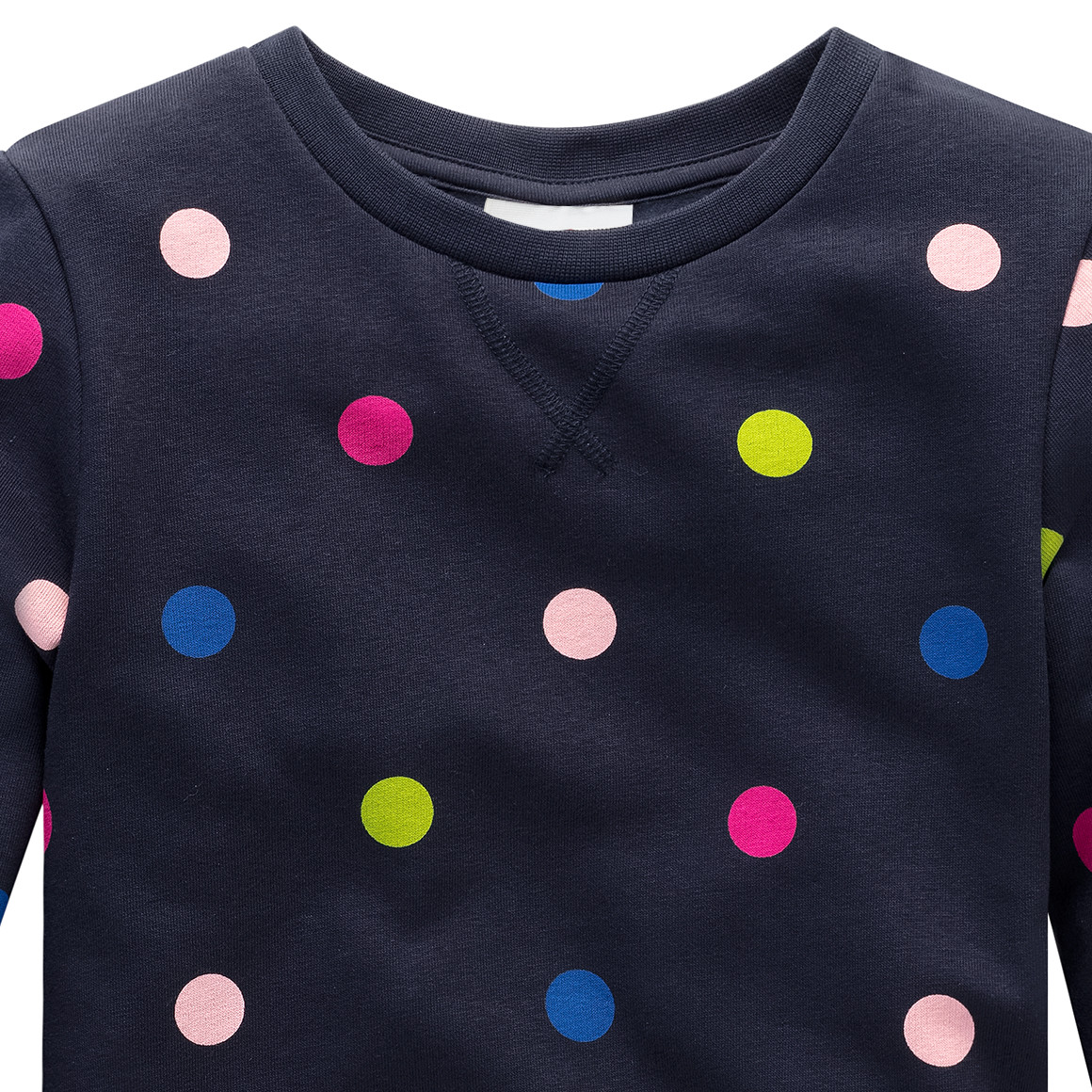 Mädchen Sweatshirt mit bunten Pünktchen