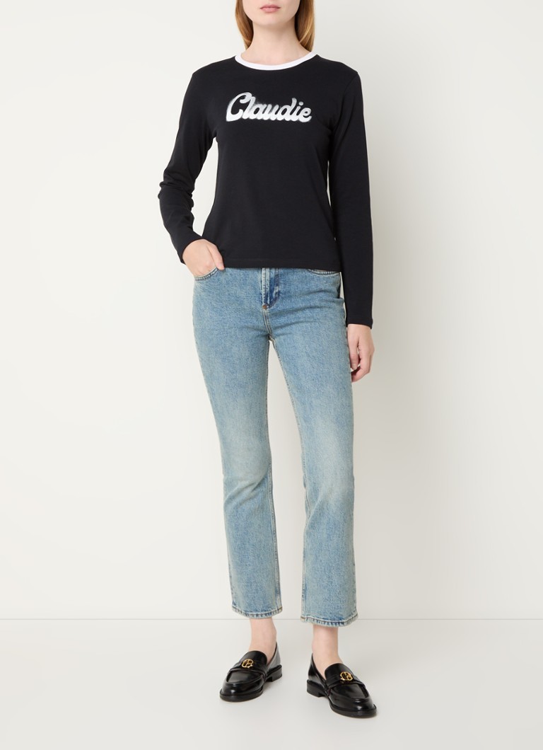 Maglia a maniche lunghe Claudie Pierlot con logo stampato