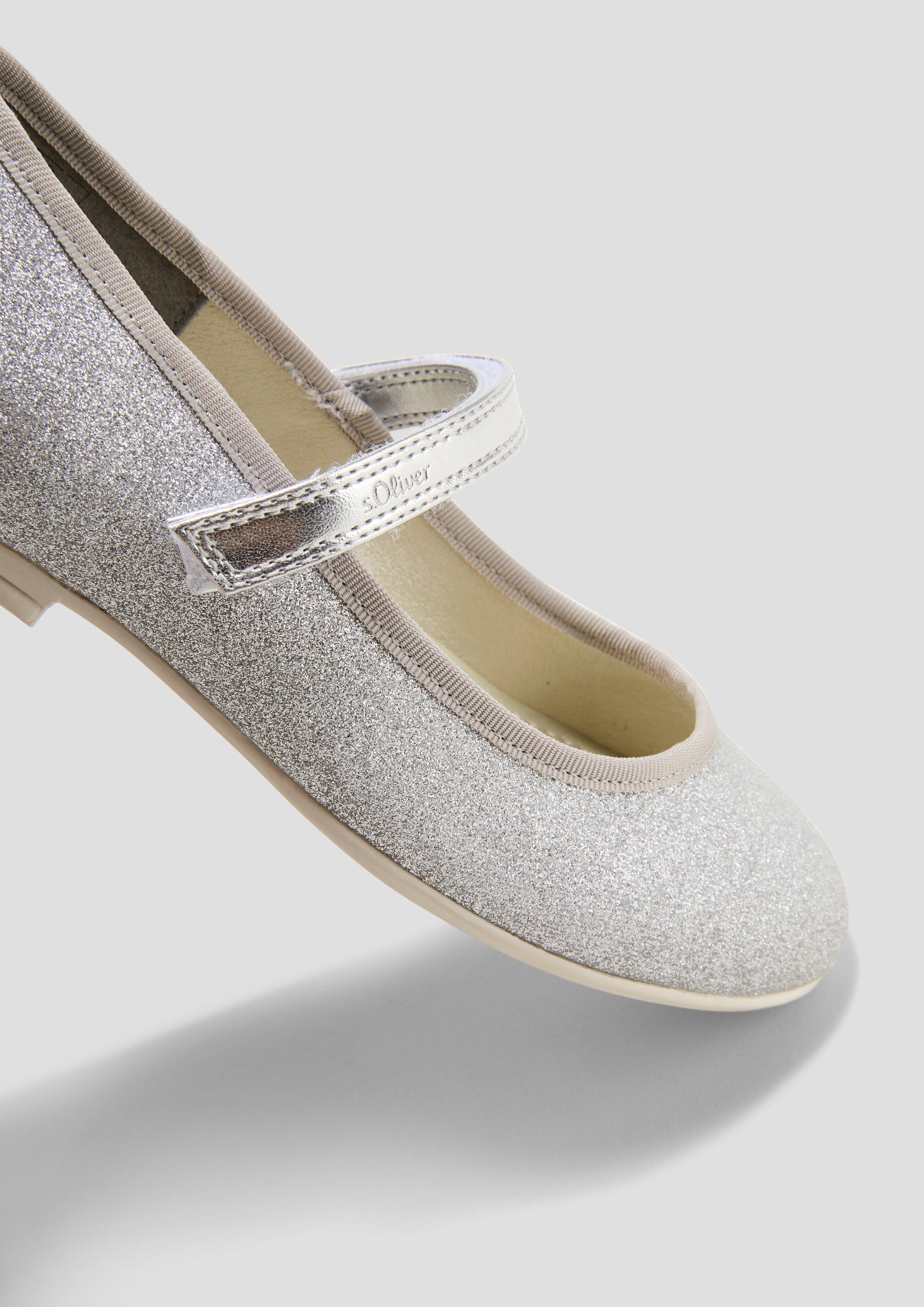 Glitzer-Ballerinas mit Klettverschluss  6008885-941