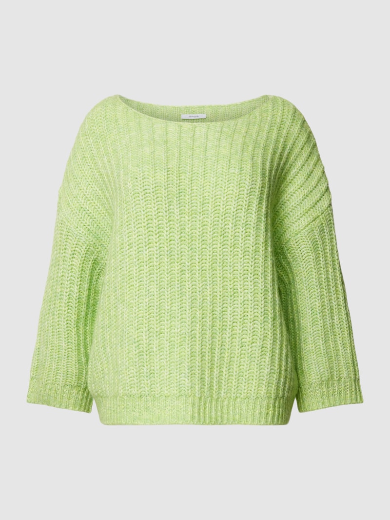 Strickpullover mit 3/4-Arm Modell 'Polomna' in hellgrün