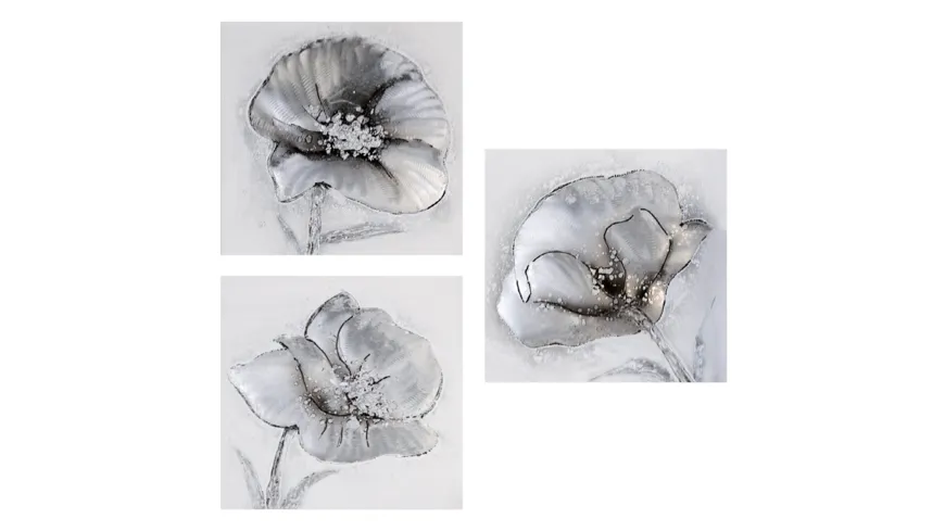 Casablanca Bilder Flowers H=31cm Silber