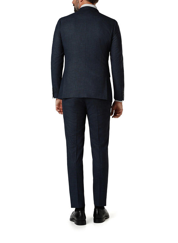 Strellson, Anzug mit Weste, Slim Fit, Mikrofaser, navy meliert