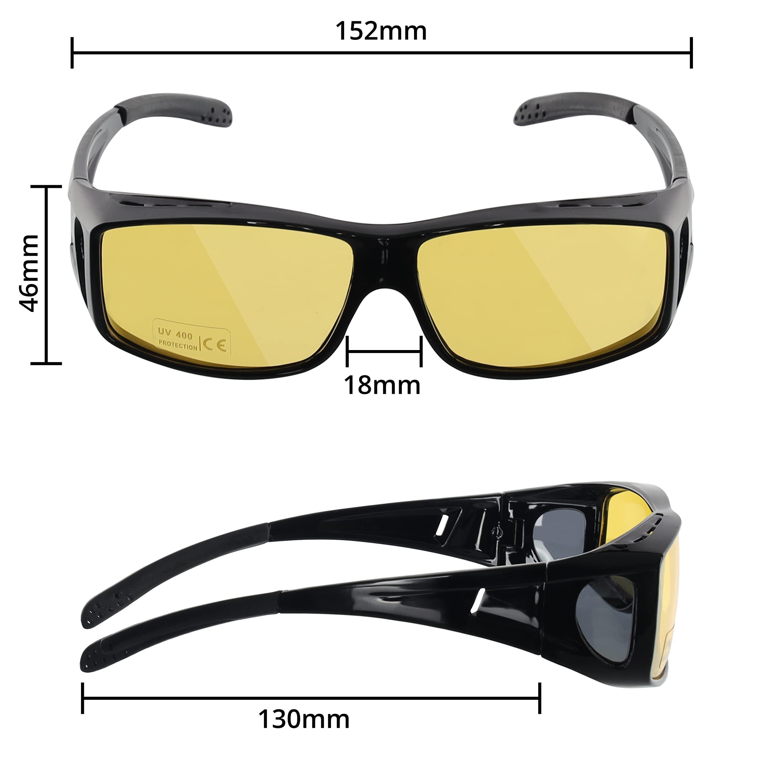 Bezzee Pro Sonnenbrille Bezzee Pro Gelb Sonnenbrille Überbrille Bezzee Pro Gelb Polarisierte Überbrille