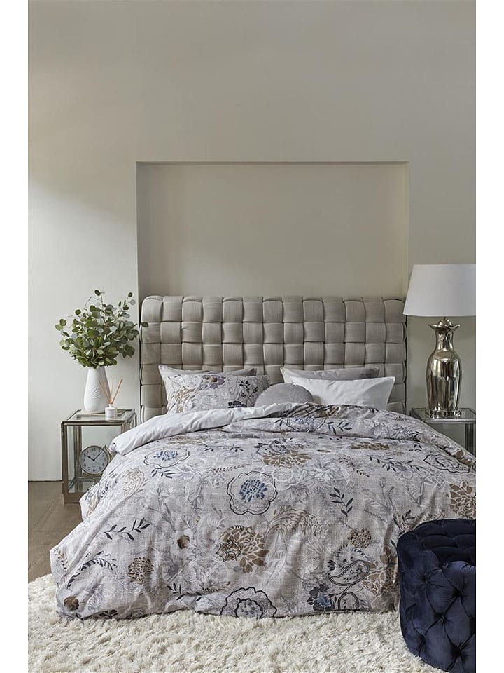 Rivièra Maison Bettwäsche-Set ''Floral Paisley'' in Beige/ Dunkelblau günstig kaufen