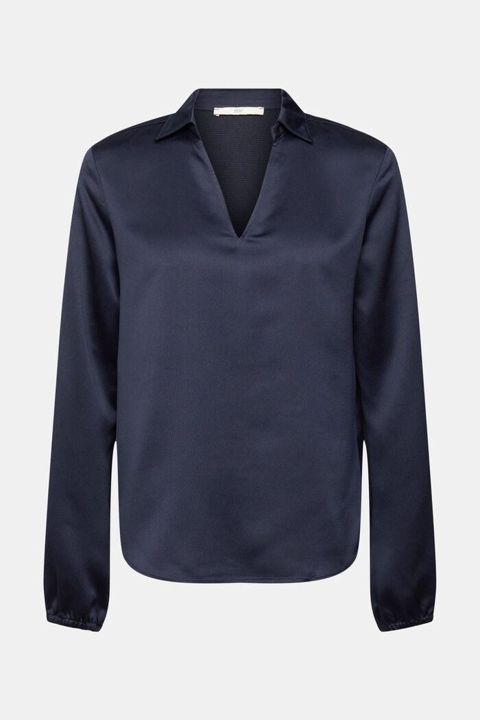 Satinbluse aus Strukturqualität