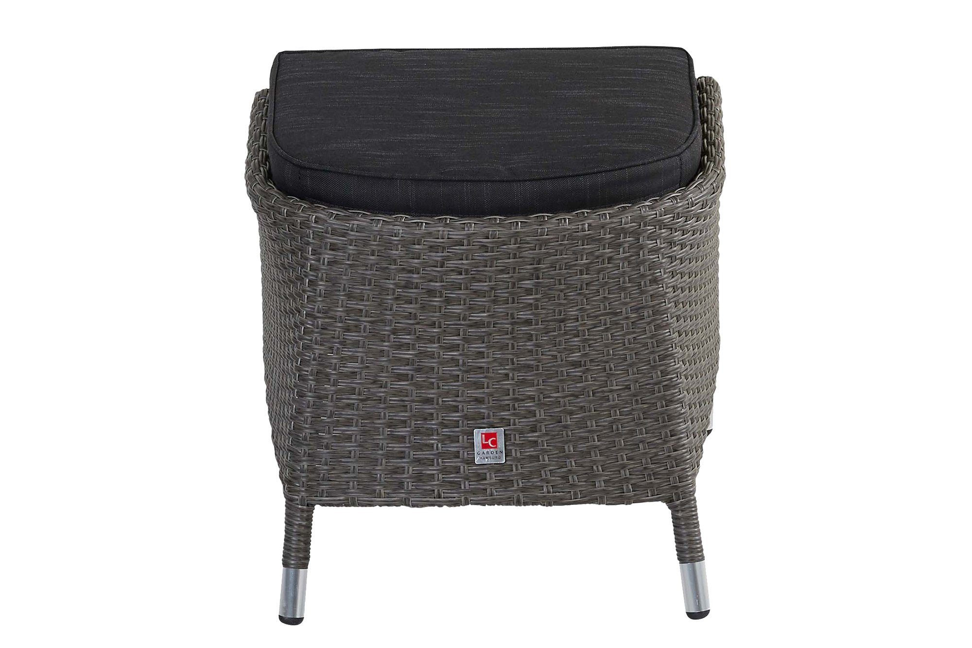 LC Garden Gartenlounge-Hocker LC Garden Barcelona Dining Hocker grau-mix Fußbank