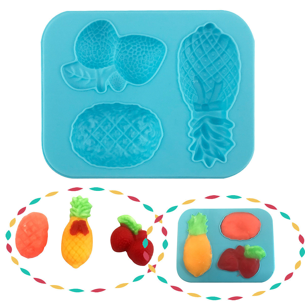 Handgefertigte Tonformen für Kinder Obst- und Gemüseformen-Set Spielknete für Kinder Spielzeug aus Ton