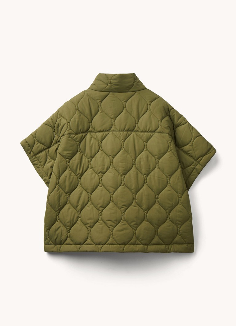Poncho acolchado Benetton con patrón acolchado