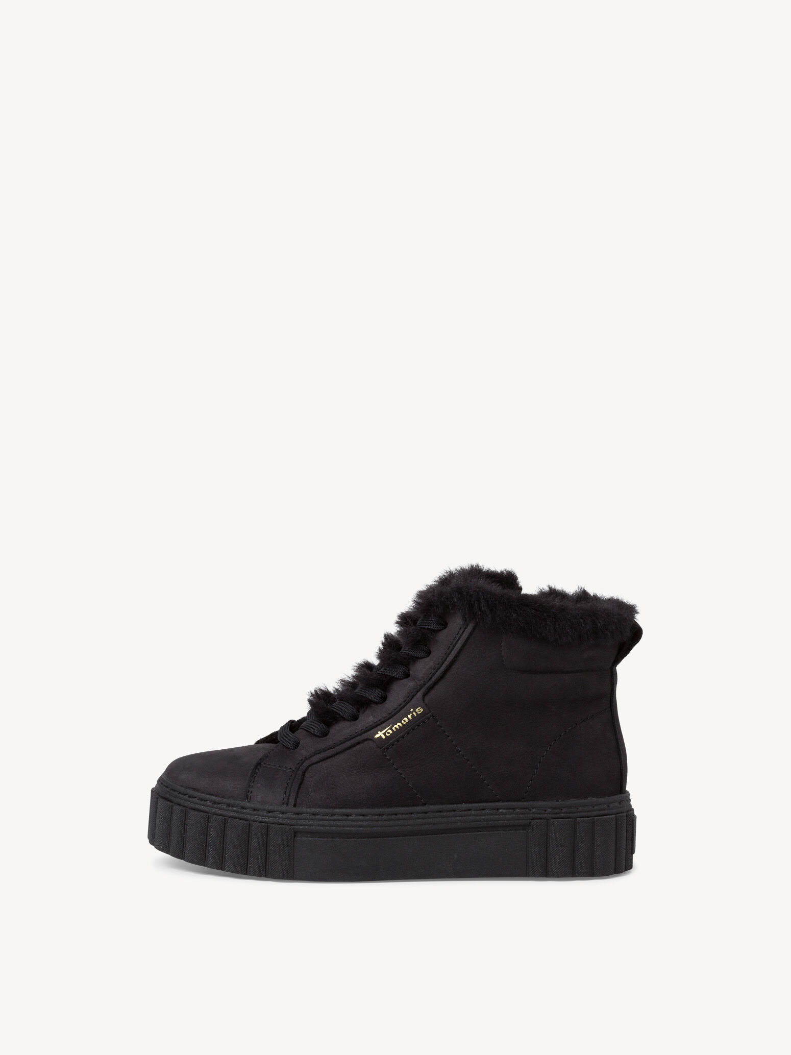 Bottine en cuir - noir doublure chaude