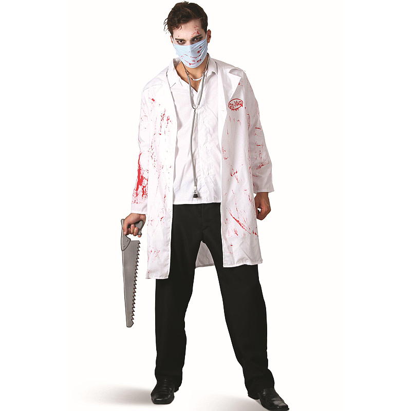 Time 2 Change Halloweendrakt blodig frakk M/L