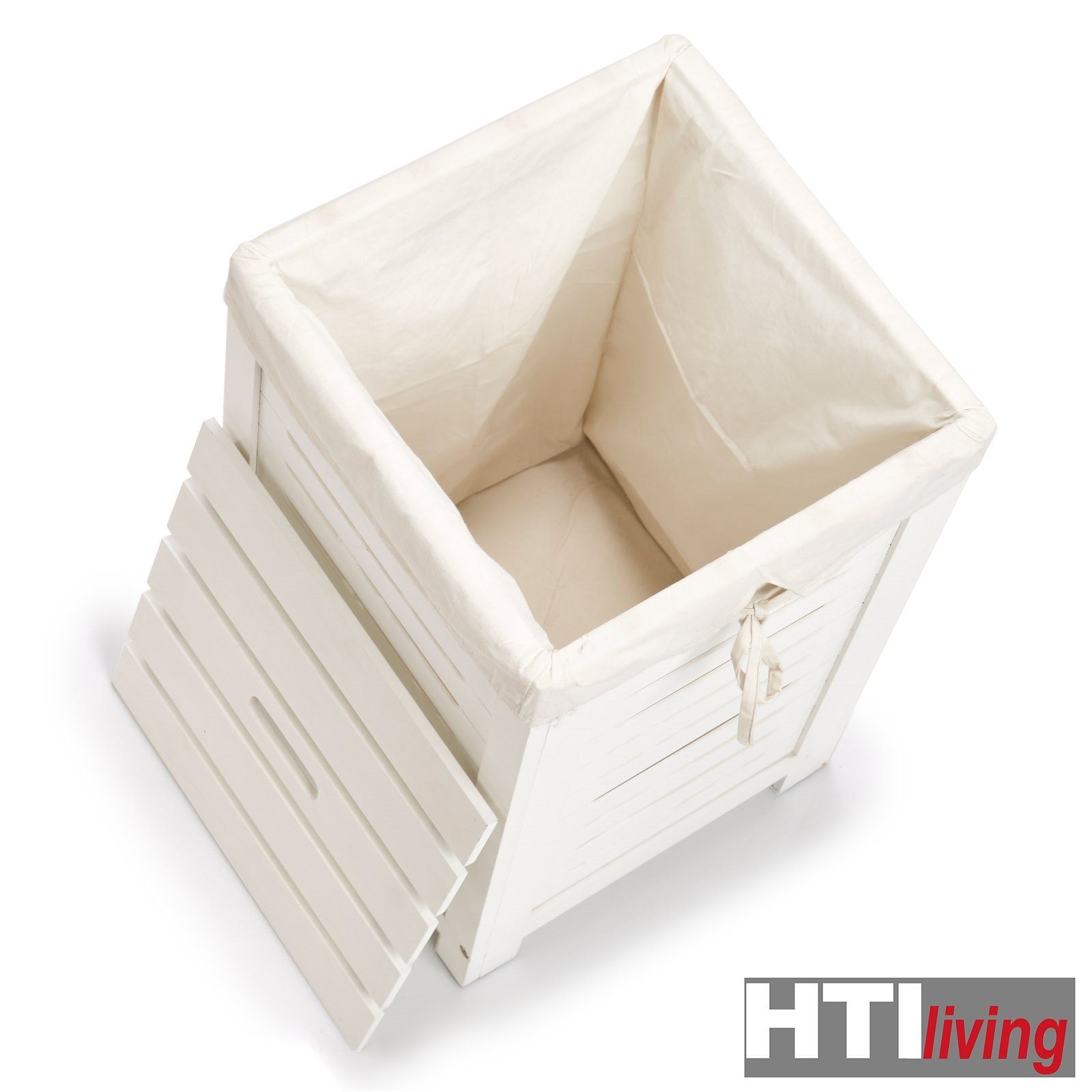 HTI-Living Wäschekorb Wäschetruhe weiß lackiert (Stück, 1 St), Wäschesammler