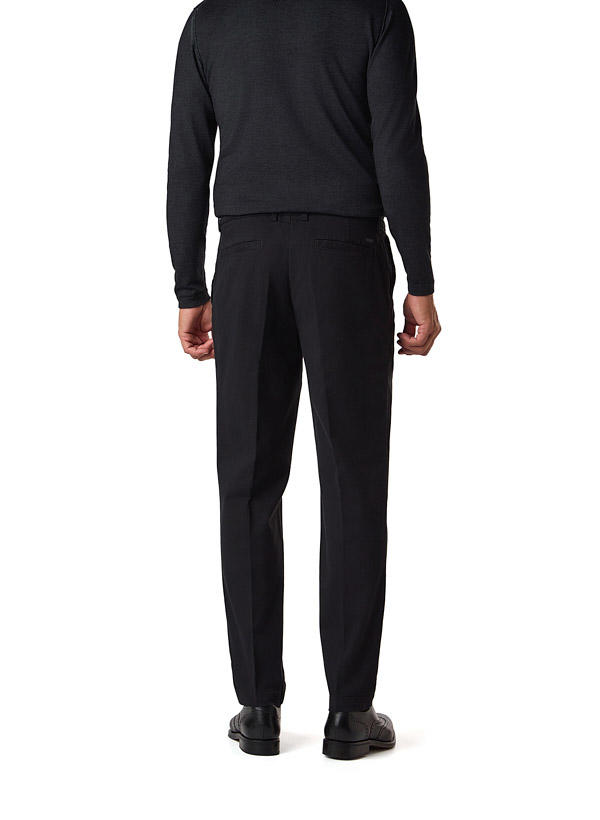 BOSS Black, Bundfaltenhose Kane, Regular Fit, Baumwolle, schwarz