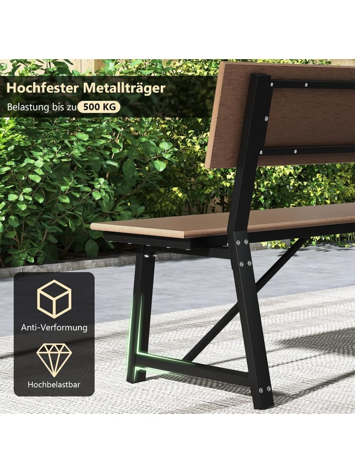 COSTWAY Gartenbank 183x52x85cm in Braun günstig kaufen onesize