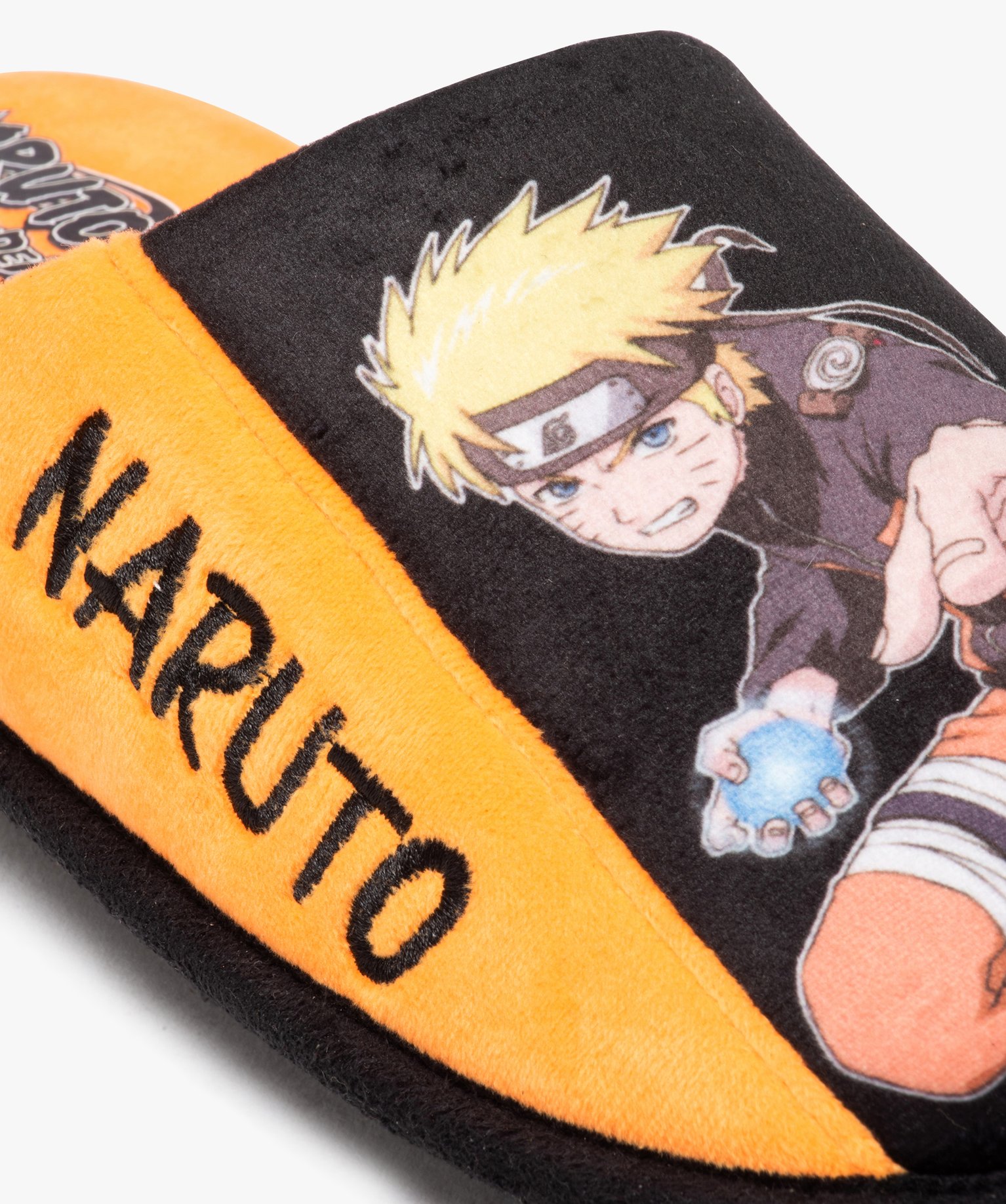 Chaussons Garçon mules plates en velours - Naruto noir | GEMO