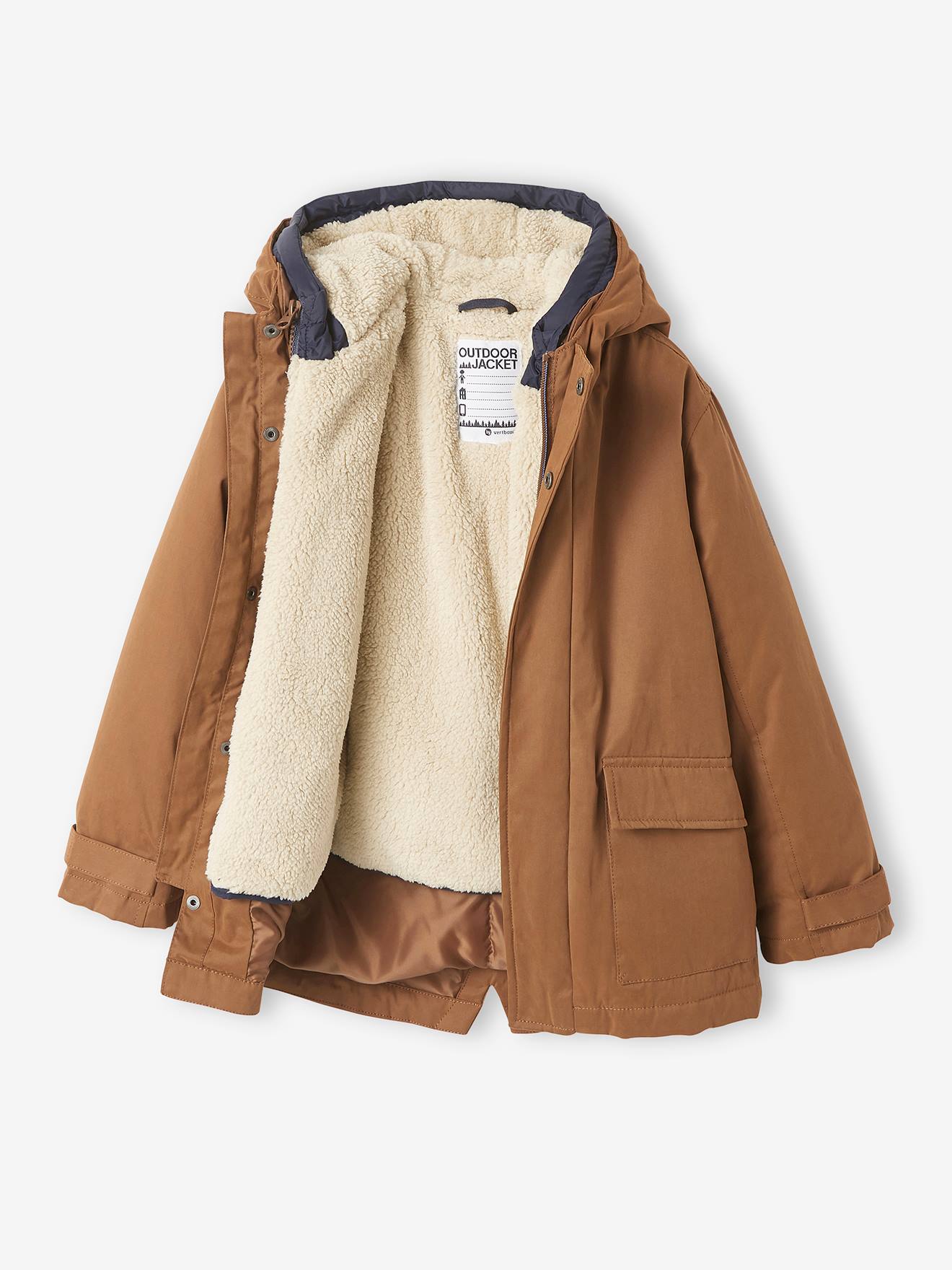 Parka 3 en 1 garçon avec blouson amovible bleu électrique