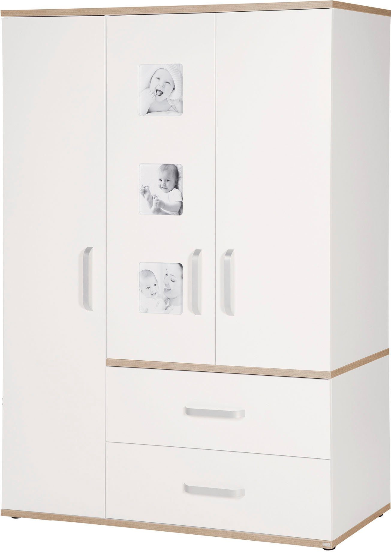 roba® Babyzimmer-Komplettset Pia, (Set, 3-St., Kinderbett, Schrank, Wickelkommode), breit; mit Kinderbett, Schrank und Wickelkommode